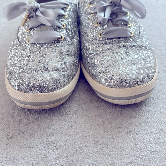 Kate Spade Silver Glitter Sneakers - Picture 5 of 9